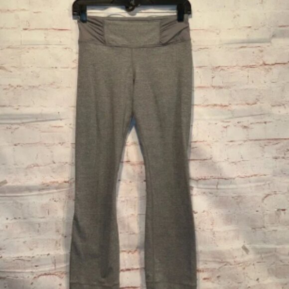 Lululemon Pants Womens 6 Mudra Gray Heathered Athletic Yoga Gym Workout - Picture 1 of 6